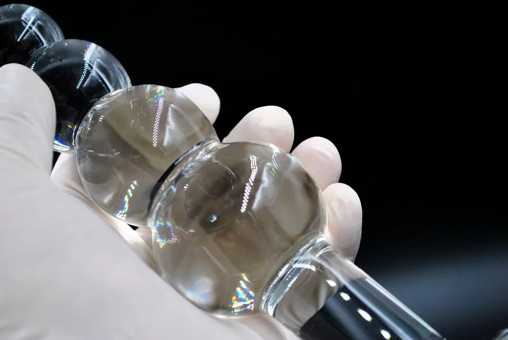 Grandi perline anali in vetro Pyrex, palline grandi, dildo di cristallo, butt plug, cazzo artificiale, masturbarsi_voghion.com