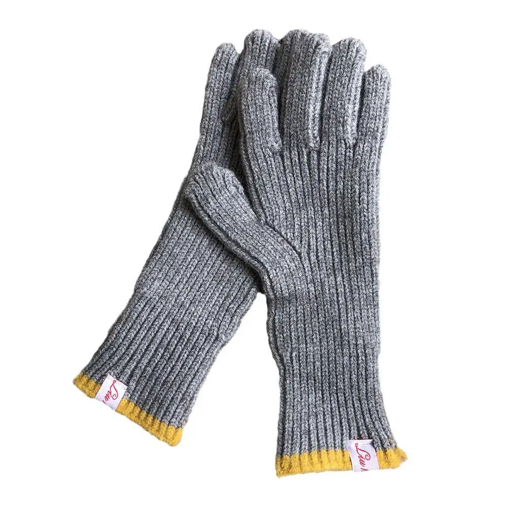 

Pure Color Touch Screen Knitted Gloves Fashion Women Winter Warm Riding Gloves Fluffy Work Gloves Kawaii Weave Mittens