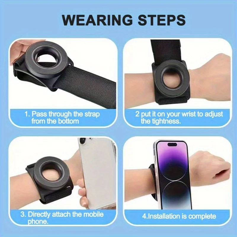 The New Magnetic Wrist Suspension Universal Phone Stand Is Specifically Designed for Running and Outdoor Live Streaming Wristban
