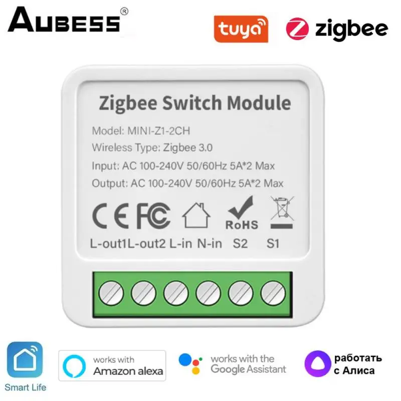 

Tuya Zigbee Smart Switch Module Smart Life Remote Control Smart Home Dual Way Control Vias Alexa Google Home Gateway Needed