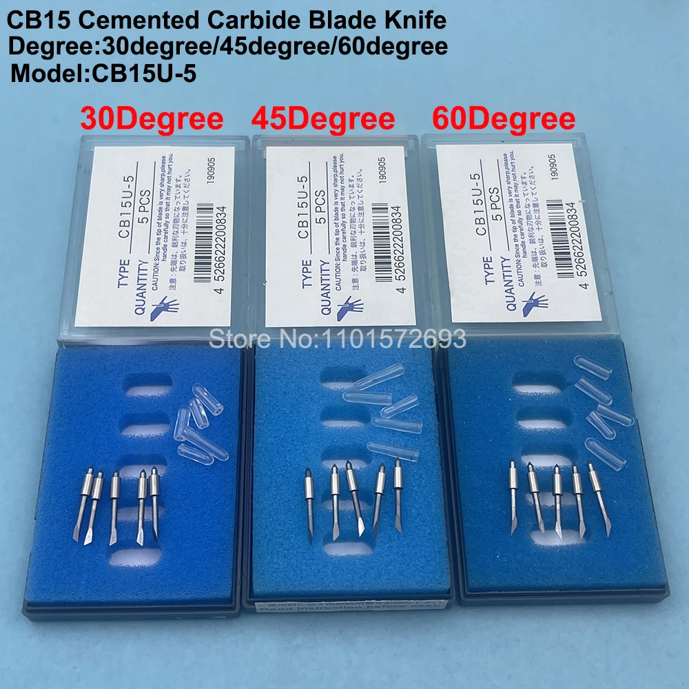 

5PC Of Graphtec Cutting Plotter CB09 CB15 CB09UB-5 CB15U-5 Blade Knife Cemented Carbide Blade CE5000 CE6000 FC8600 FC8000 Cutter