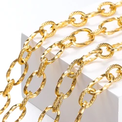 Stainless Steel Brass Metal Thick Chain - 1Meter (Gold)