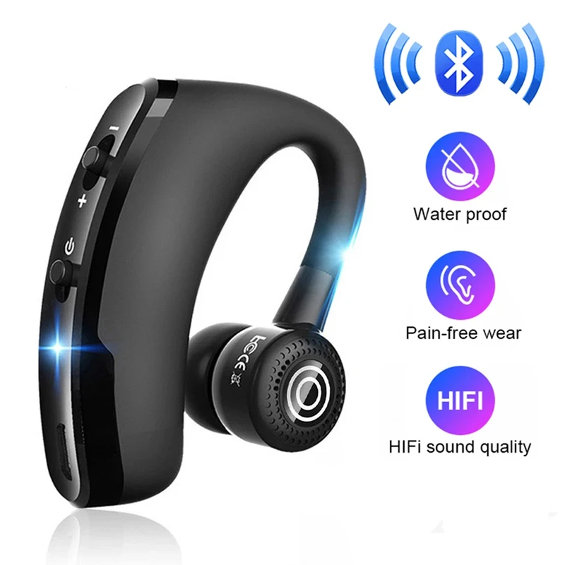 Auricolari V9 Cuffie Bluetooth 5.0 Cuffie Wireless Vivavoce Cuffie Aziendali Chiamate Auricolari Sportivi Per Iphone Samsung