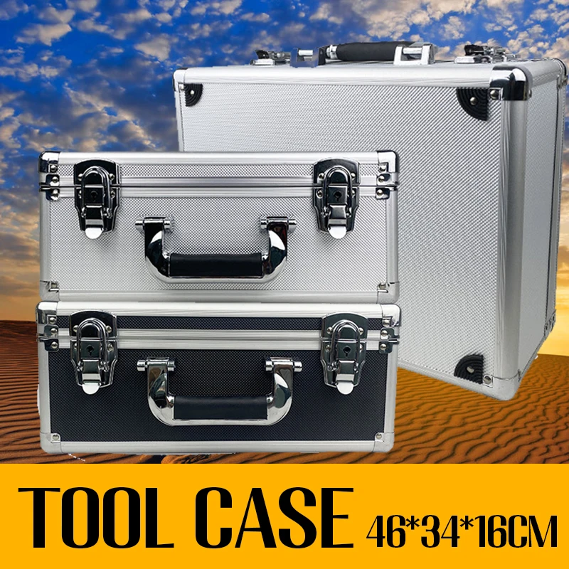 

Aluminum Case Tool Box Organizer Box Toolbox For Mechanics Large Protable Suitcase Tools Storage Box Pelican Hard Case With Foam