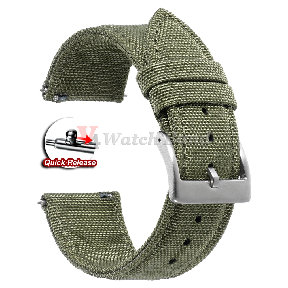 Nylon Quick Release Canvas Watch Strap - Universal Replacement