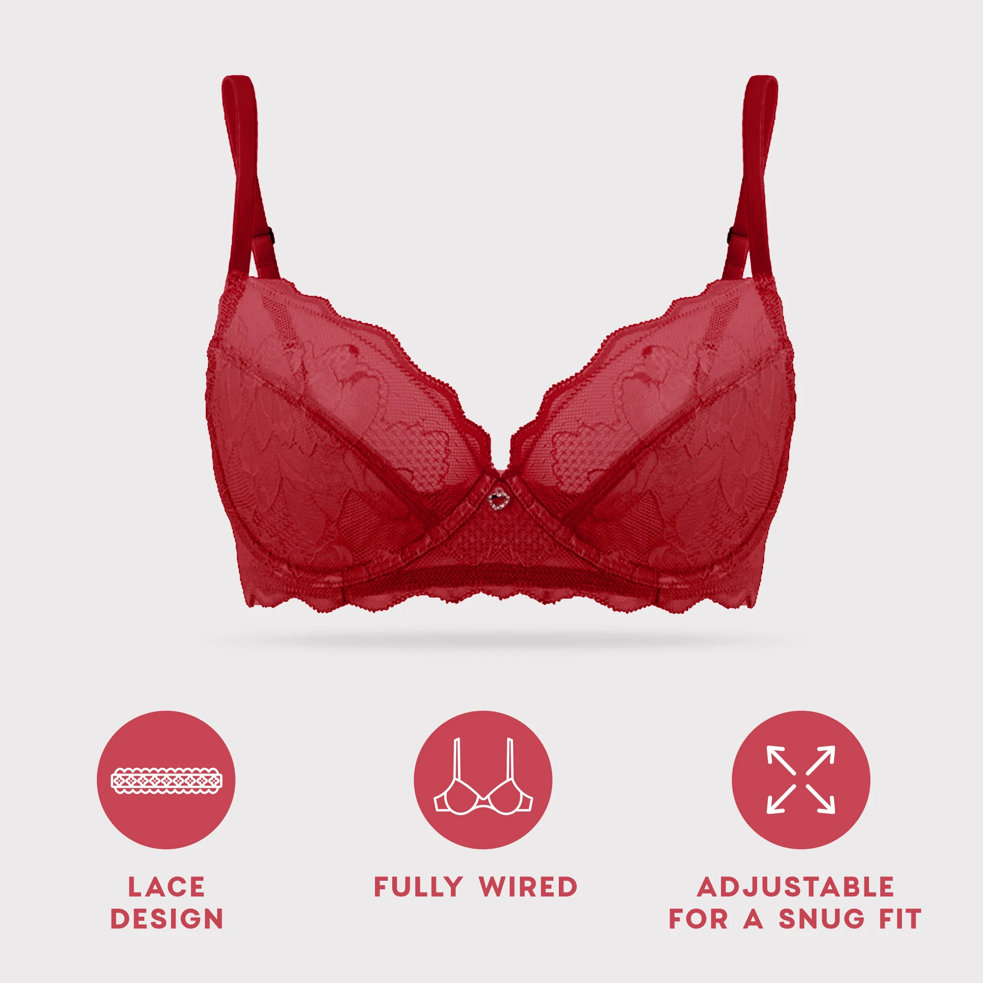 VANEVER Lace Bra for Women, Sexy Bra with Underwire Gathered & Unpadded Ultra-thin Cups, Breathable Comfortable Pull Up Lingerie
