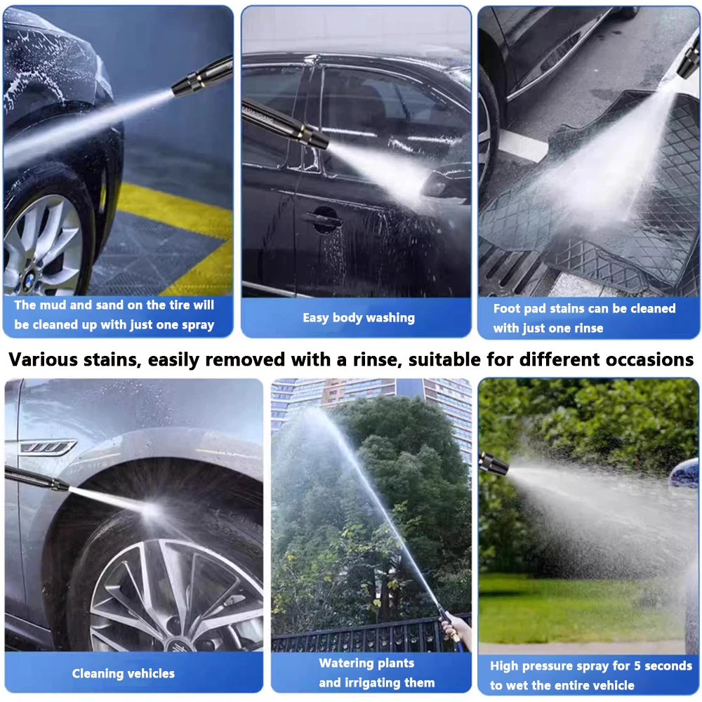 High Pressure Water Gun Metal Spray Nozzle for Car Wash Garden