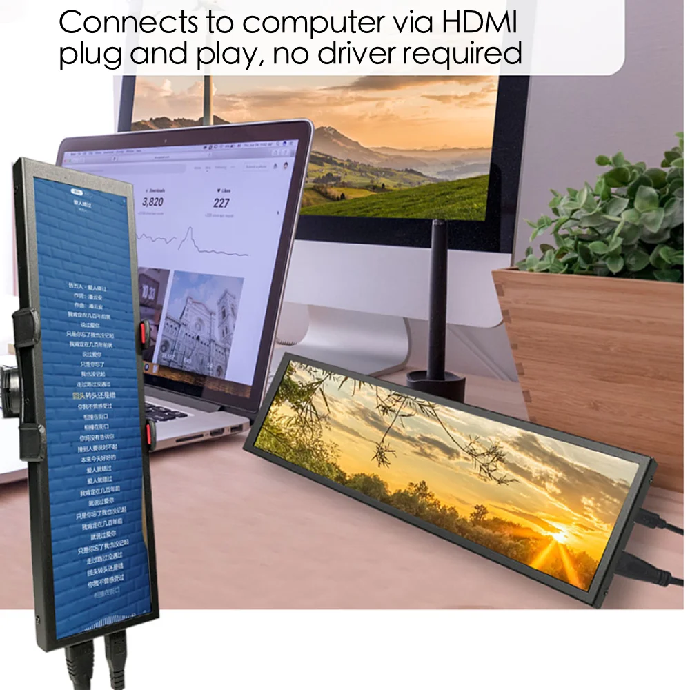 7.9 ġ IPS PC ̽  ũ, 400x1280 TFT LCD µ ͸, Ʈ ̵ Ʈġ ,   ÷