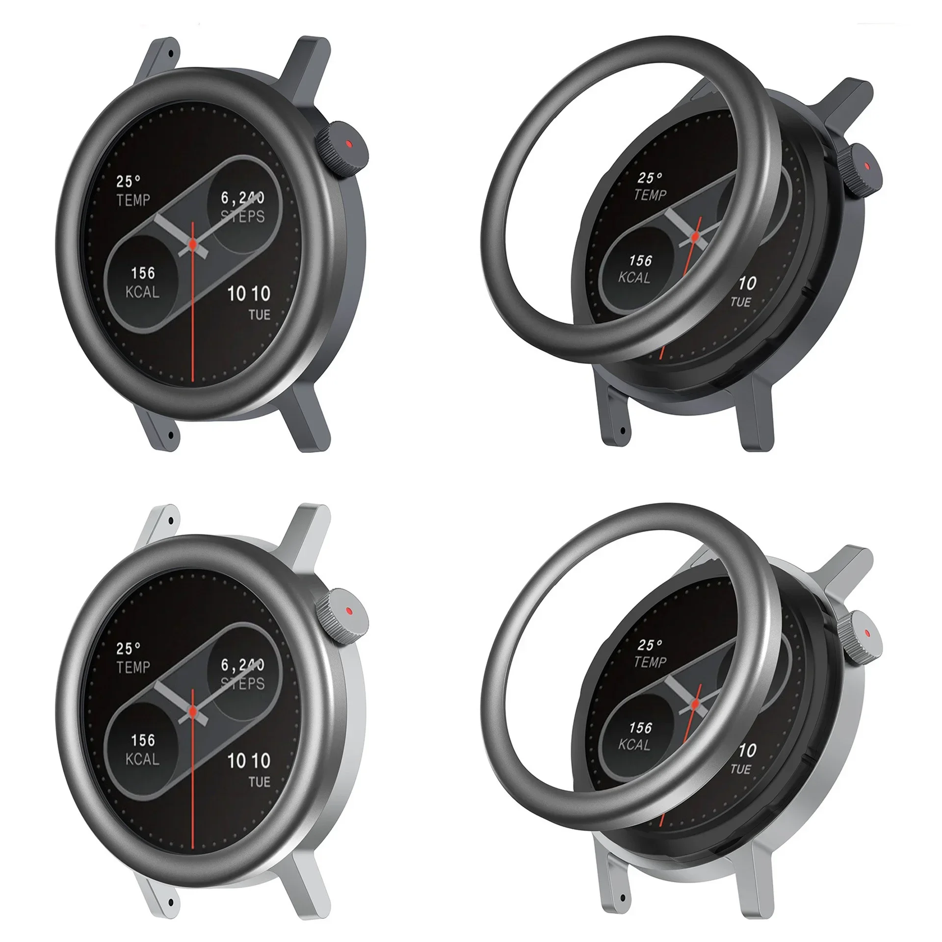 For CMF Watch Pro 2 Metal Arc Bezel Ring Protective Cover For CMF By Nothing Watch Pro2 Shell Replacement Alloy MOD Hollow Case