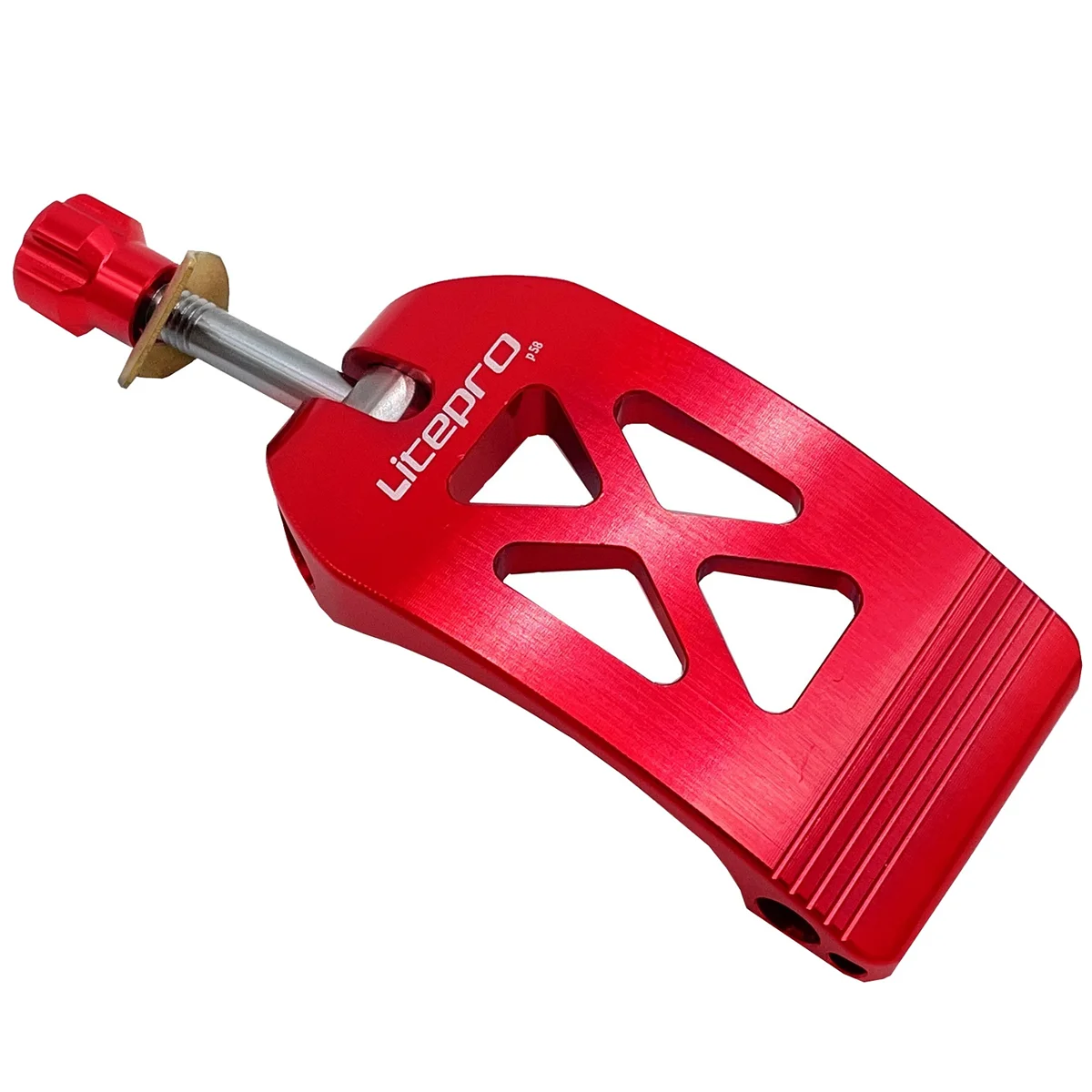 

Litepro Folding Bike Seat Post Alloy Ultralight Quick Release Rod Bicycle Head Tube Quick-Release Gland for 412 K3 Red