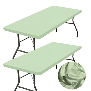Nappe extensible en Polyester lavable, protection de Table élastique pour pique-nique, fête en plein air, mariage, maison 1