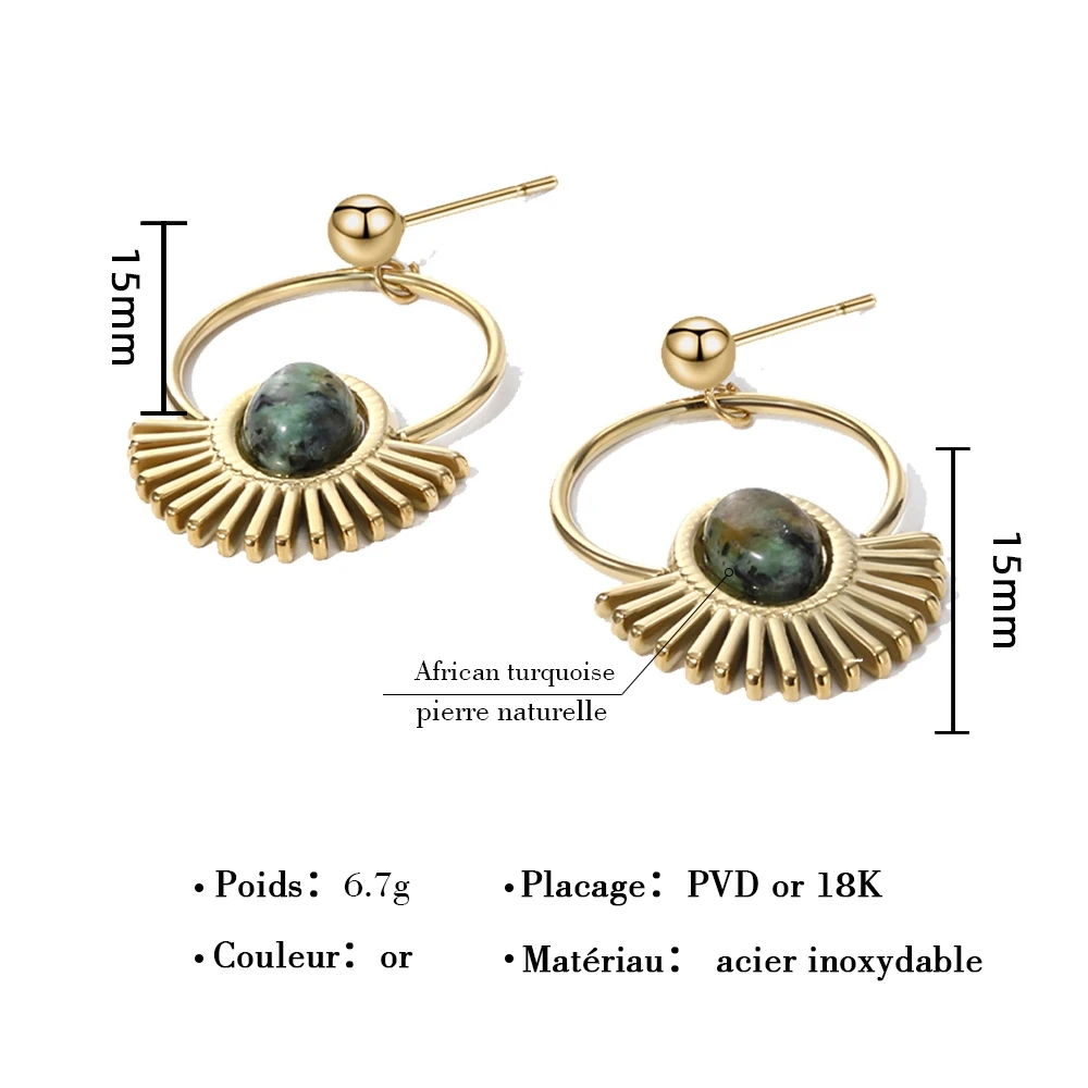 Boucles D'oreilles Et Pendentif En Pierre Verte Vintage - Signées JHB - Occasion - Bijou Ancien