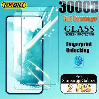 NNBILI 2PCS Fingerprint Unlocking Tempered Glass For Samsung S26 Ultra S26 S25 S24 S23 S22 S21Ultra S26 Plus Screen Protector