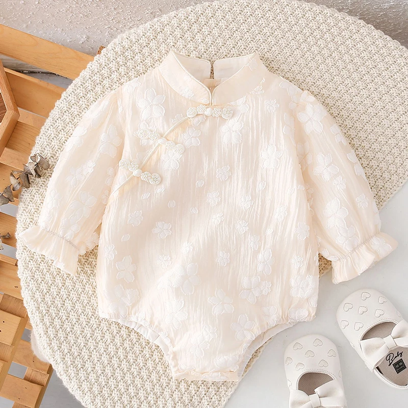 

Autumn Spring Baby Girl Clothing 0-24M Toddler Baby Girl Romper Long Sleeved Cotton Printing Infant Baby Girls Jumpsuit