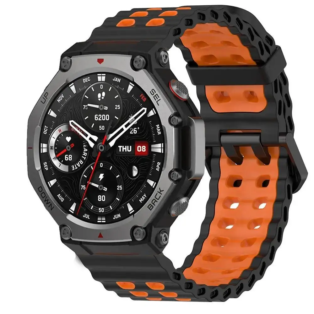 Colorful Breathable Silicone Sport Watchband Strap