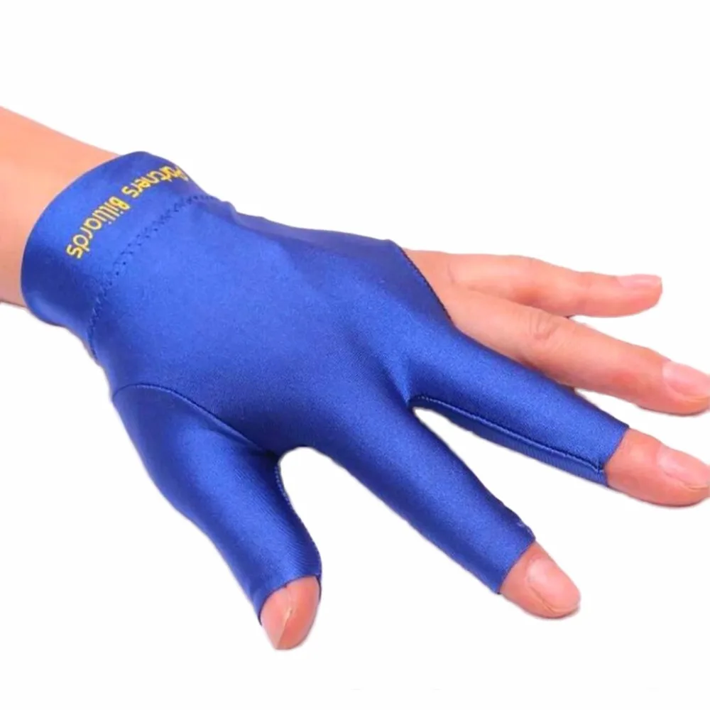 Cue Pool Shooters Open 3 Fingers Glove Billiard Gloves Snooker Gloves Print Letter High Quality Billiard Accessories fingerless gloves fingerless gym gloves