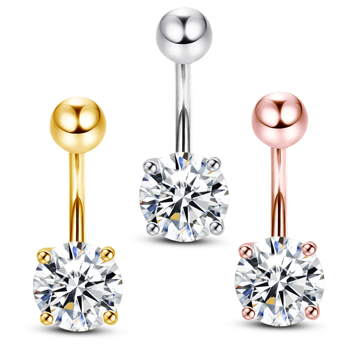 Szjinao 100% 실버 925 2ct Moissanite 섹시한 배꼽 피어싱 링 인증서가 있는 여성을 위한 럭셔리 바디 쥬얼리