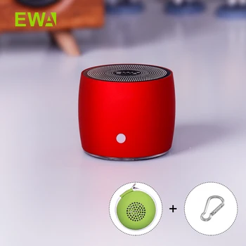 EWA-A103 미니 블루투스 스피커, 독일어 베이스 스피커, 야외/실내 캠프/자전거/라벨 금속 상자, 시끄러운 소리