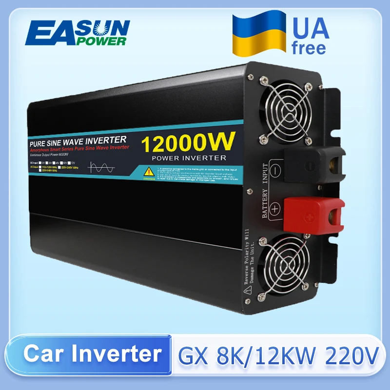 EASUN Inverter 12KW 8KW Pure Sine Wave Solar Power Inverter 12V 24V 48V ...