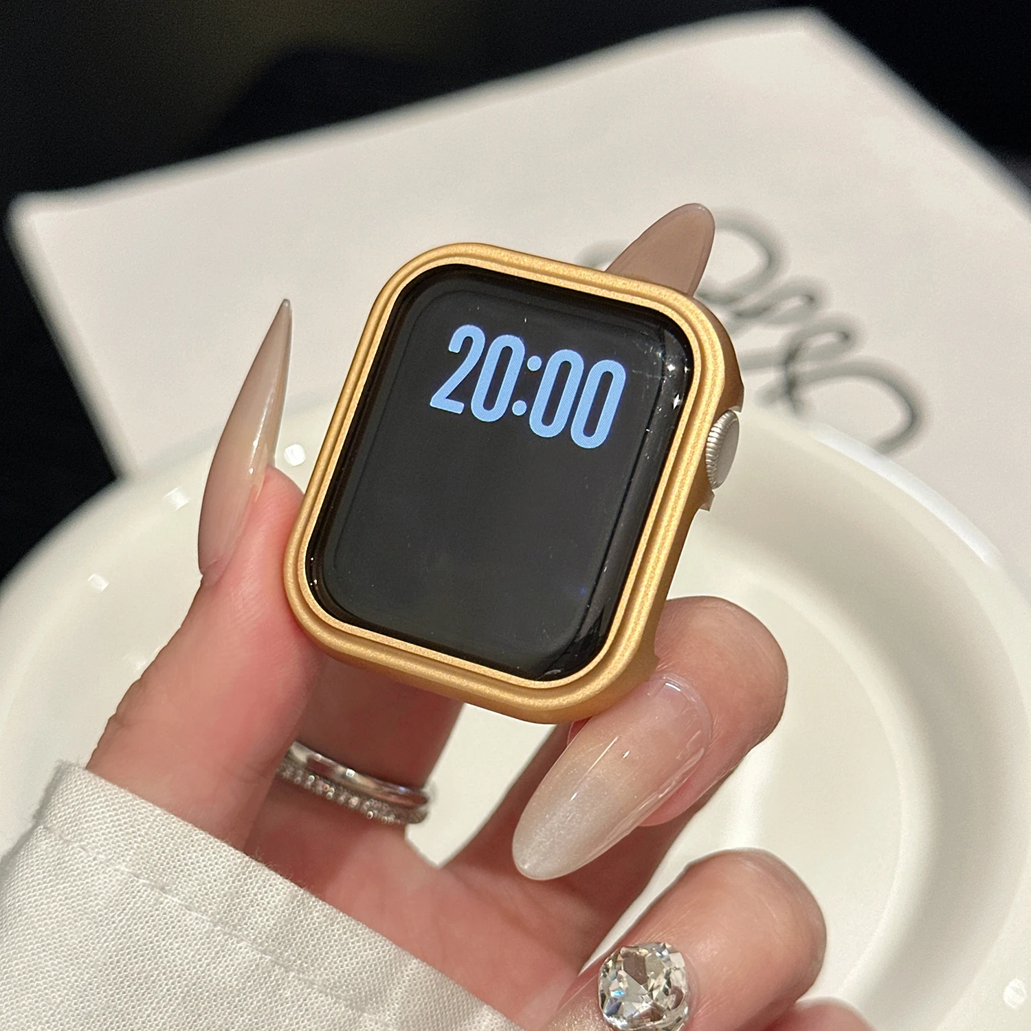Anti collision aluminum alloy case for Apple Watch S10 46/42mm 45/44/41/40mm versatile low luxury case for iwatch series S9/8/7 – Detail 2