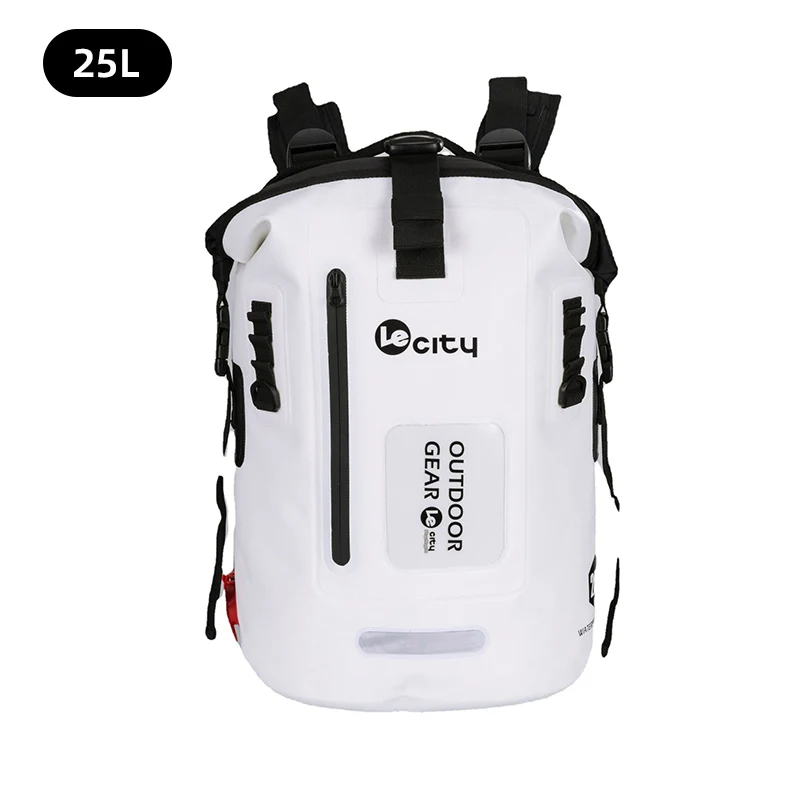 Mochila impermeable flotante de PVC con cierre superior de 25 litros para  kayak, navegación, surf, campamento, senderismo, 25L, Almacenamiento