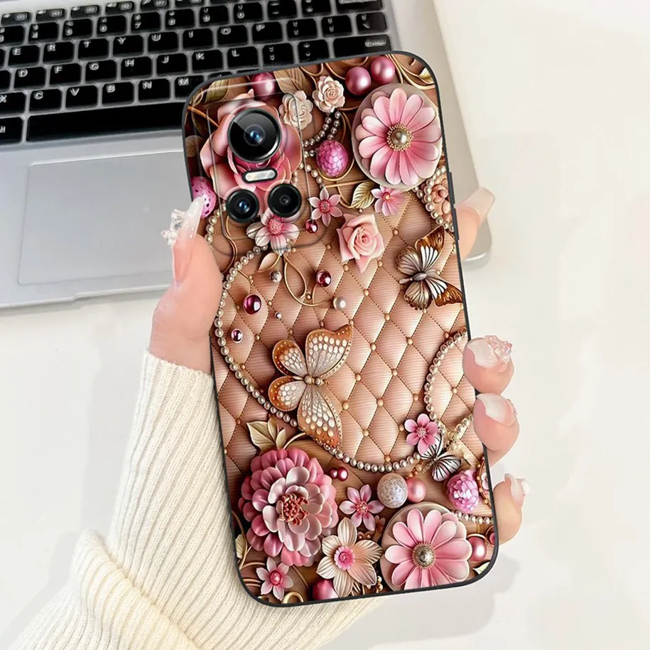 Floral Shockproof Silicone Matte Phone Case – Stylish & Protective TPU Cover
