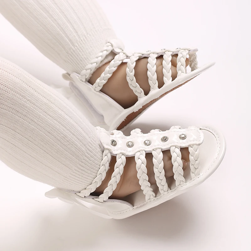 Baby Girl Sandals Summer Baby Wedding Dress Flat Shoes Newborn Baby Shoes Children's Garden Shoes First Walkers Walking Shoes 5