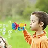 Trumpet Bubble Machine Children Bubble Maker High Output Machine Continuous Stream Bubble Guns Toys Funny Summer Party Favors 4