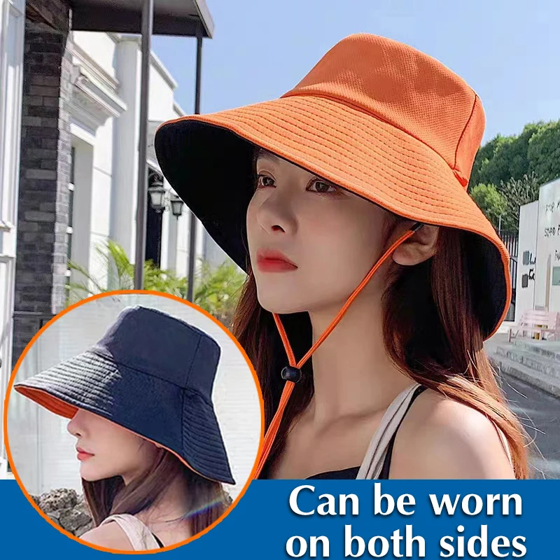 Foldable Sun Protection Hat Women Wide Brim Sun Visor UPF Spring 50 ...