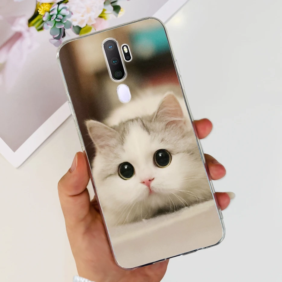 Stylish Painted Clear Silicone Phone Case, Soft Protective Cover