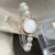 1pc Elegant Adjustable Pull-Out Alloy Strap with Imitation Pearl ,Comfortable Round Alloy Case Quartz Wrist Watch for Women 1pc Elegant Adjustable Pull-Out Alloy Strap with Imitation Pearl ,Comfortable Round Alloy Case Quartz Wrist Watch for Women