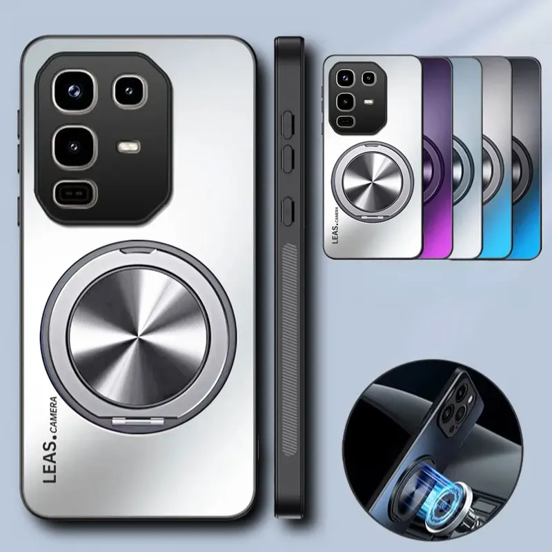 Magnetic Shockproof Matte Bumper Case with Stand Holder