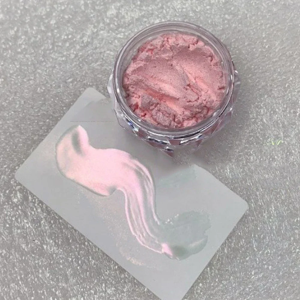 1 Jar Iridescent Pearl Effect Nail Art Powder - Mirror Chrome Aurora Mermaid Finish
