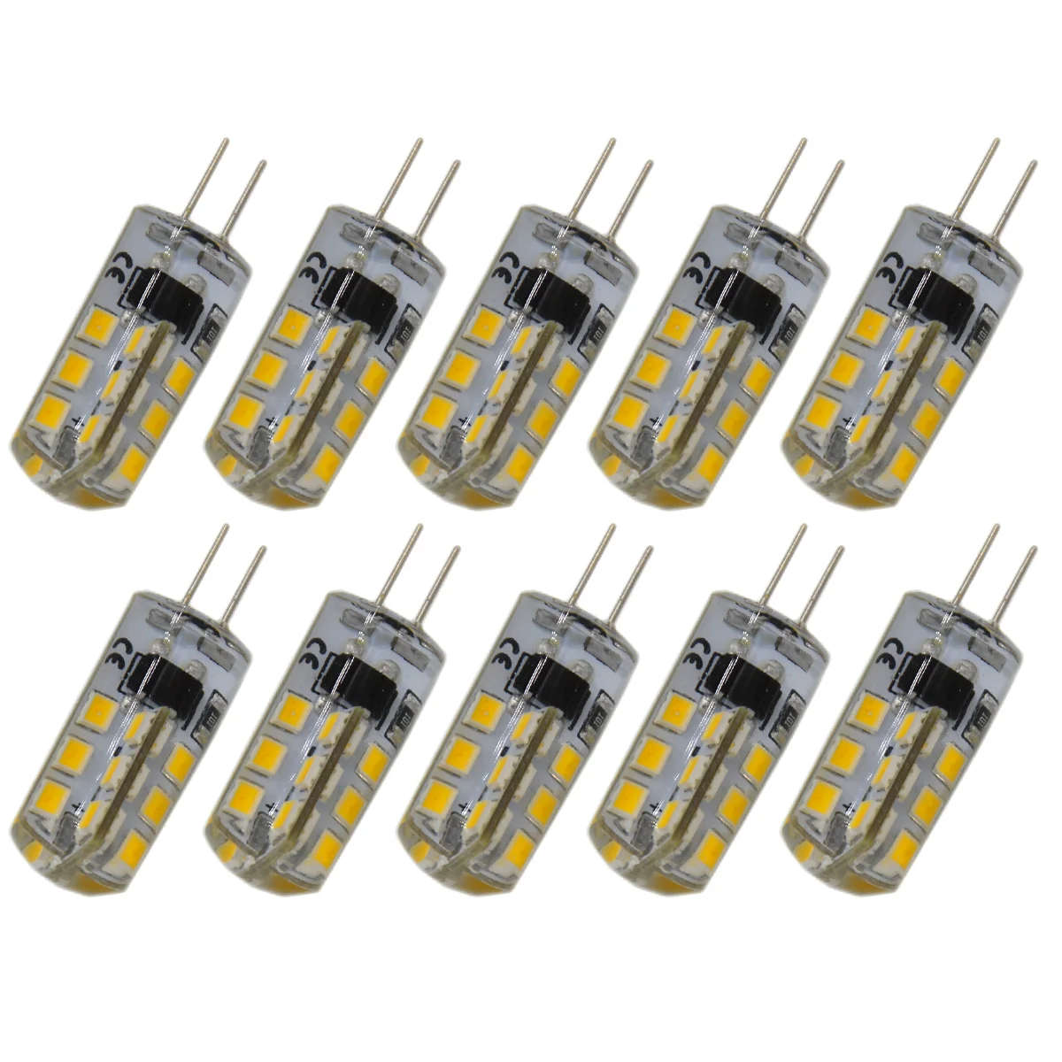 

10pcs G4 AC 220V 25W 180LM 3000-3500 SMD 2835 24-LED Bulbs Lamps Lights (Warm White)