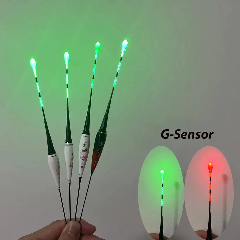 New Short Electronic Fishing Float With Luminous LED Gravity Sensing Color  Change And Eye-catching Cloudy Sky Tail Fishing Float - AliExpress