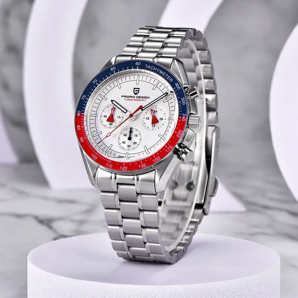 Pagani Design 2024 Pd1701 Heren Horloges Topmerk Luxe Quartz Saffier Bezel Sport Chronograaf Waterdicht Polshorloge Voor Heren