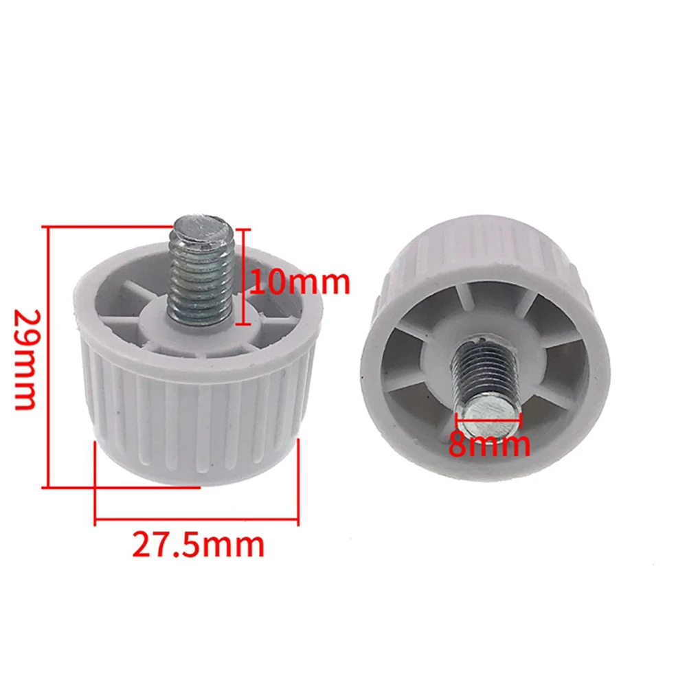 4pcs Universal Footing with Height Adjustable Screw 8*10mm Fridge Freezer Bottom Stand Moisture-proof Table Chair Leg Holder