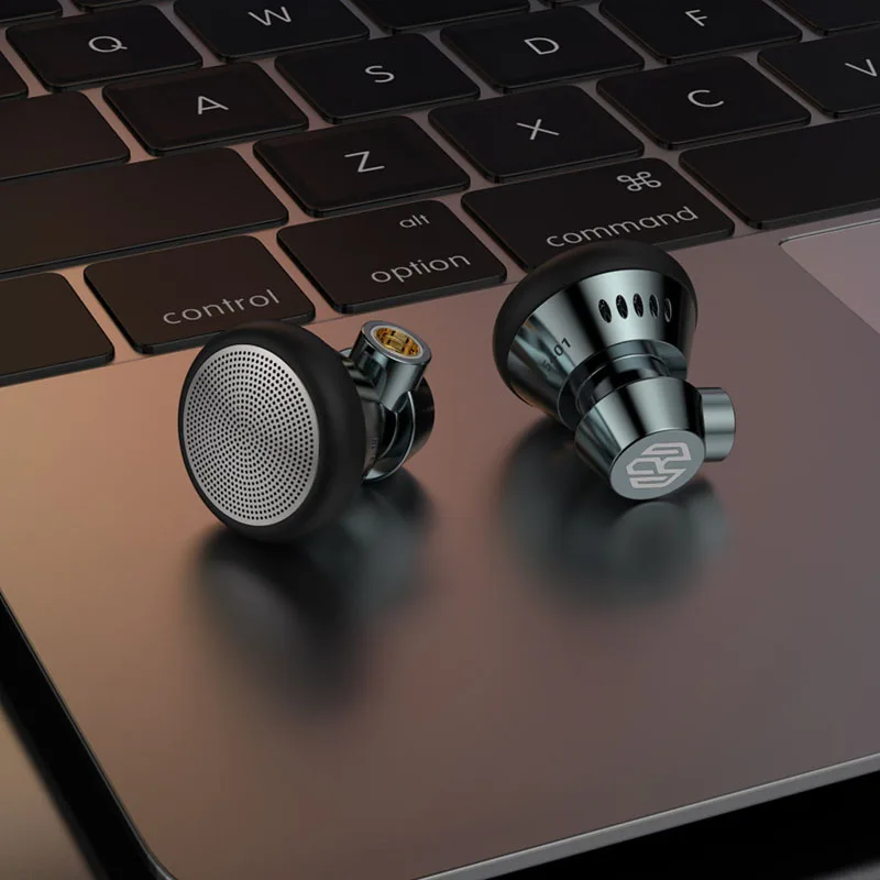 Huayunxin RDD Jointly 15.4mm Wind Chime Dynamic Drive Aluminum Alloy Customizable Detachable MMCX Interface Flat Headphone Shell