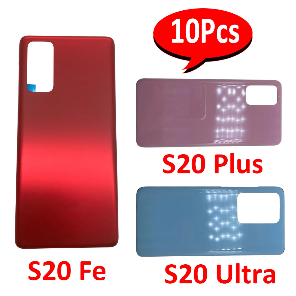 

10Pcs，Back Cover Battery Cover Rear Door Housing Case With Adhesive Replacement For SAMSUNG Galaxy S20 FE S20 Plus S20 Ultra