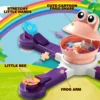 New 1-4 Players Frog Feeding Crazy Checkerboard Game - Exciting And Competitive Family Game For Single Multiplayer Team Players 6