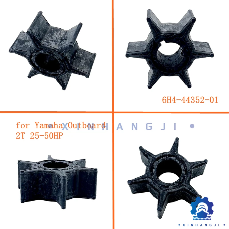 Water Pump Impeller For Yamaha 25HP-50HP Outboard Motors - Fits 6H4-44352-02-00