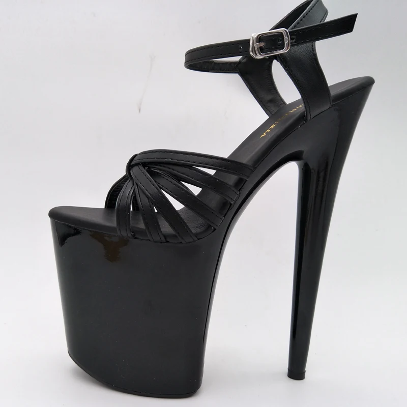 

LAIJIANJINXIA New 20CM/8inches PU Upper Fashion Sexy Exotic High Heel Platform Party Women Sandals Pole Dance Shoes E068-1