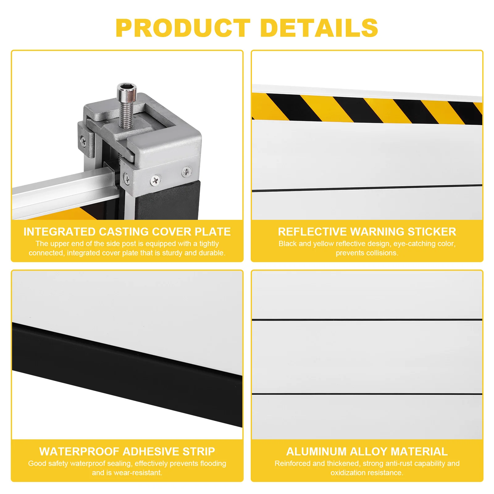 Aluminum Flood Protection Barrier Water Stopper Panel Unit Module Flood Protection Baffle Movable Gate Waterproof Seal Deflector