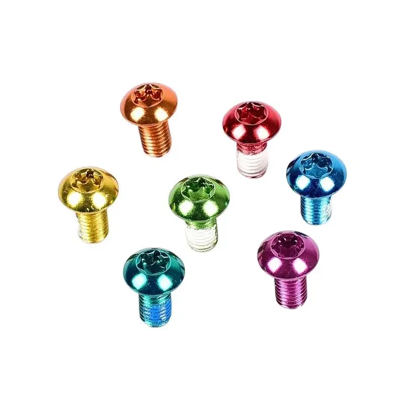 

screw Mountain Bike T25 Disc Brake Bolts M5*10 mm MTB Stainless Steel Rotors fixed screws 12 piece / lot Multcolor
