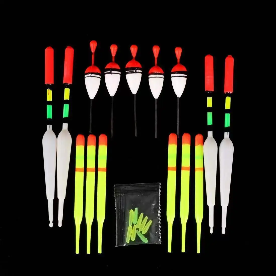 15-Pcs Fishing Floats Set 2