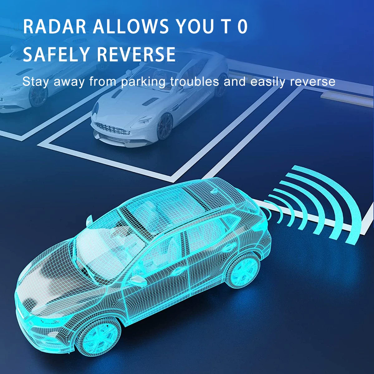 Parking Sensor Car Reverse Radar Kit Vehicle Parking Sensor System with 4 Sensors Backup Radar with LED Distance Display Beep alarm