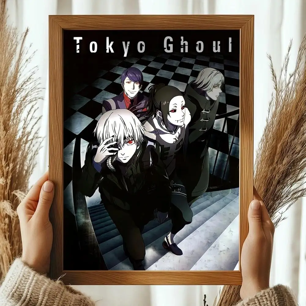 Anime-Inspired Tokyo Ghoul Art Linen Canvas Poster