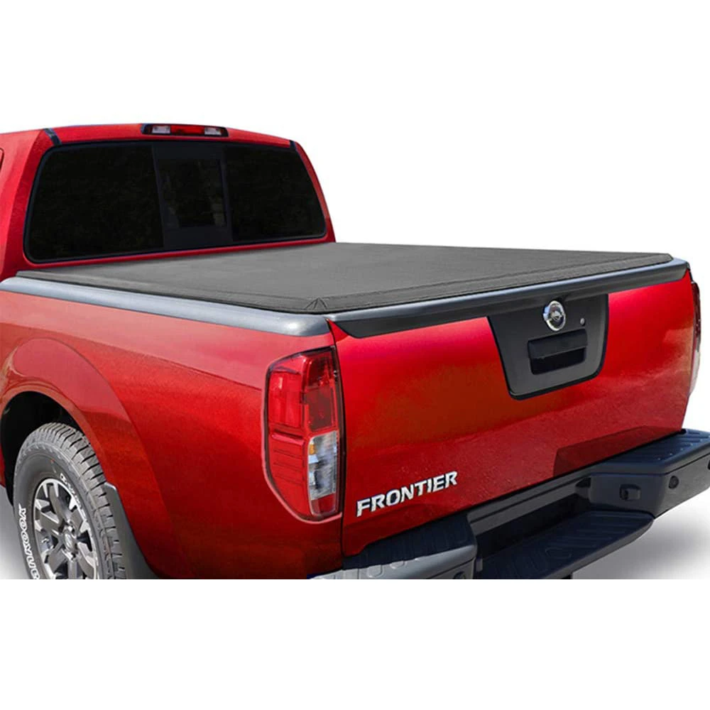 Factory wholesale soft tri-fold pickup truck trunk cover for Nissan models Titan Extra Short Bed 5'5