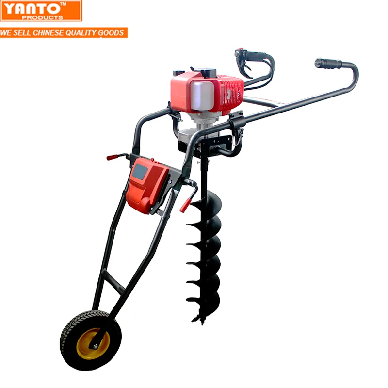 AG001-1E48F Gasoline Hand push Ground Drill 68cc Petrol Earth Auger WITHOUT DRILL BIT