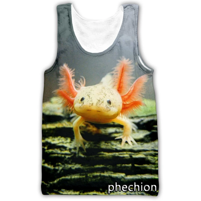 

Новый модный жилет phechion для мужчин и женщин, жилет без рукавов с 3d-рисунком саламандера, уличная одежда, свободные спортивные майки для мужчин, A47